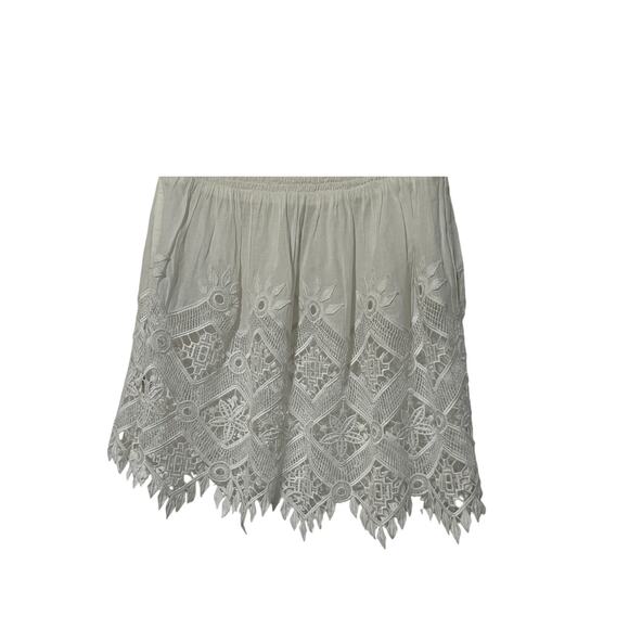 RAMY BROOK WOMENS SIZE SMALL AILANI LACE MINI SKIRT SWIM COVER UP WHITE NEW - Picture 10 of 14